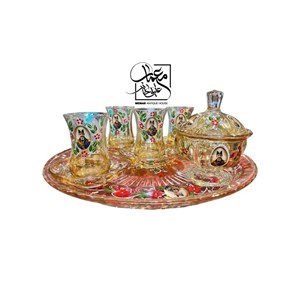 سرویس چای خوری 15 پارچه طرح شاه عباسی کد 1311