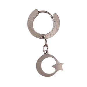 پیرسینگ گوش زنانه مدل ماه و ستاره