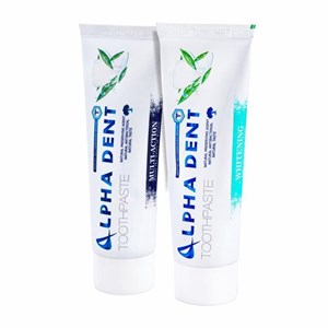خمیر دندان آلفادنت مدل multi action و whitening حجم 75 میلی لیتر