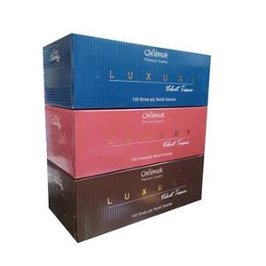 دستمال کاغذی 100 برگ چشمک مدل 100 LUXURY مجموعه 3 عددی
