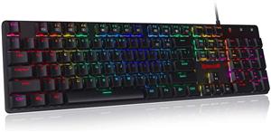 کیبورد گیمینگ با سیم ردراگون مدل K589 شراپنل RGB با سوئیچ مکانیکال قرمز