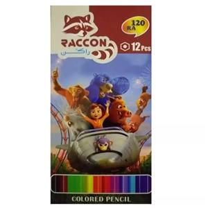مداد رنگی 12 رنگ راکون مدل حیوانات جنگل کد 5