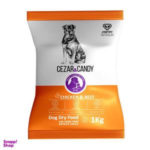 غذای خشک سگ بالغ سزار و کندی مدل Adult Medium  Large وزن 1 کیلوگرم