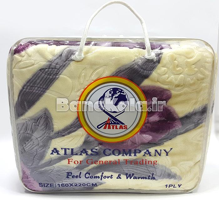 پتوی یک نفره گل برجسته اطلس