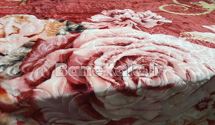 پتوی یک نفره گل برجسته اطلس