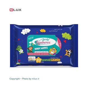 دستمال مرطوب کودک پنبه ریز مدل Anti Bacterial بسته 20 عددی Panberes Baby Lotion Wipes 20pcs 