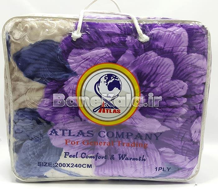 پتوی دو نفره گل برجسته اطلس