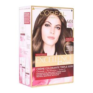 کیت رنگ مو اکسلانس لورال پاریس-6.03 L Oreal Paris Excellence Creme Hair Color Kit-6.03