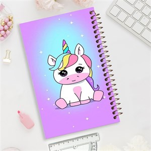 دفتر نقاشی طرح اسب تک شاخ کد B04