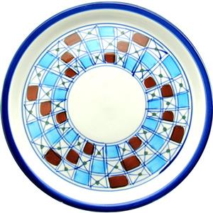 دیس چینی کارگاه میبد مروارید طرح شطرنجی