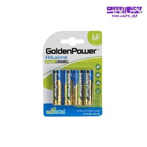 باتری قلمی گلدن پاور مدل Power P Plus US بسته 4 عددی Golden AA Battery Pack Of 
