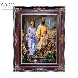 تابلو فرش دستباف ایرانی طرح کوروش ماندانا کد T02107