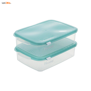 ظرف نگهدارنده دردار هوم کت مدل Elora 02 - بسته 2 عددی Homeket Elora 02 Container Dish With Cap - Pack Of 2