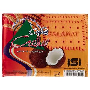 بیسکویت با طعم نارگیل 220 گرمی سلامت