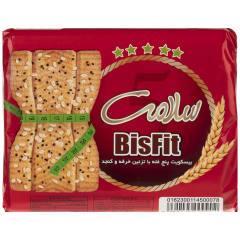 بیسکویت پنج غله با تزئین خرفه کنجد سلامت 215 گرم Salamat Grain Biscuit Decorated With Sesame and Vegetables gr 