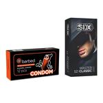 کاندوم سیکس مدل Master Classic بسته 12 عددی به همراه کاندوم کاندوم مدل Barbed بسته 12 عددی