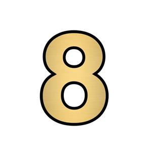 تابلو نشانگر  طرح پلاک واحد شماره 8 مدل تک