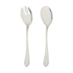 قاشق و چنگال سرو سالاد ناب استیل مدل ونیز کد SZ-300-03