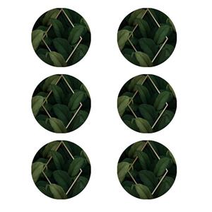 زیر لیوانی طرح برگ کد 8300 بسته 6 عددی
