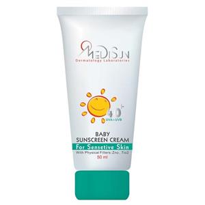 کرم ضد آفتاب کودک مدیسان حاوی زینک اکساید +SPF 40