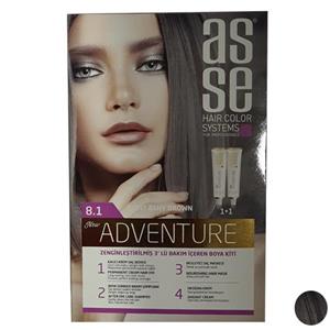 کیت رنگ مو آس سه شماره 6.35 حجم 100 میلی لیتر رنگ طلایی قهوه ای خاکستری