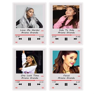 آویز تزیینی مدل موزیک آرت طرح آریانا گرانده Ariana Grande مجموعه 4 عددی