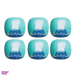 زیر لیوانی ترمه طراحان ایده مدل گاهی چنان بدم کد trm011 بسته 6 عددی