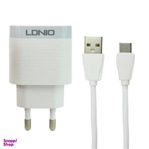 شارژر دیواری الدینیو مدل A303-QC.3.0 به همراه کابل تبدیل USB-C