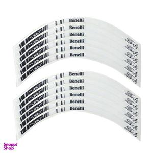 برچسب رینگ موتور سیکلت بنلی مدل WHIT01 بسته 12 عددی