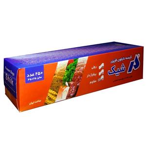 کیسه فریزر شیک کد 01 بسته 250 عددی