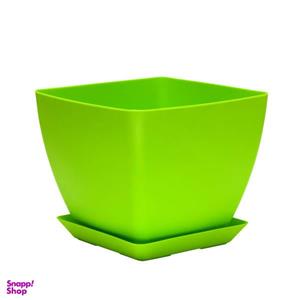 گلدان گل آذین مدل پلاستیکی مربع کد 012