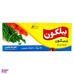 کیسه زیپ دار پیلگون مدل زیپگون Z30 بسته 20 عددی