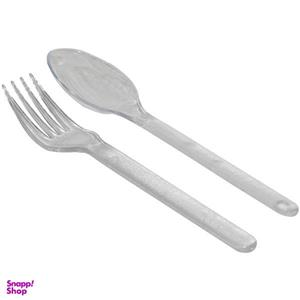 قاشق و چنگال یکبار مصرف مدل مجلسی مجموعه 40 عددی