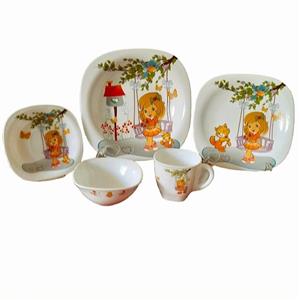 ظرف غذا 5 تکه کودک پارس اوپال طرح حنا کد 657