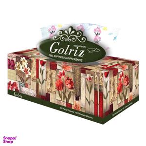 دستمال کاغذی 100 برگ گلریز مدل شقایق