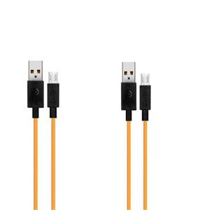 کابل تبدیل USB به microUSB ریلمی کد 007 طول 1 متر بسته 2 عددی 