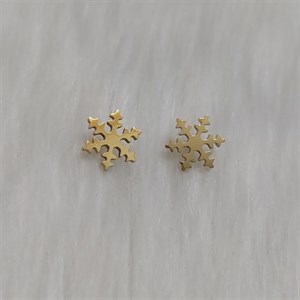 گوشواره زنانه مدل میخی طرح دانه برف کد sw110