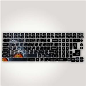 برچسب حروف فارسی کیبورد مدل battle fire black rose کد K-1512 