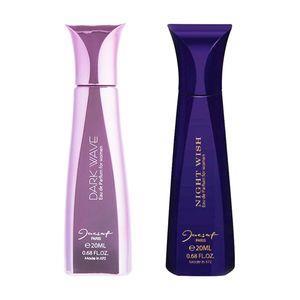 عطر جیبی زنانه ژک ساف مدل Night Wish حجم 20 میلی لیتر به همراه عطر جیبی زنانه ژک ساف مدل Dark Wave حجم 20 میلی لیتر