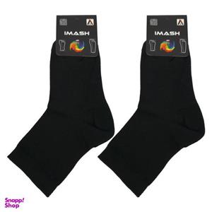 جوراب زنانه مدل نیم ساق ساده نخی بسته 2 عددی