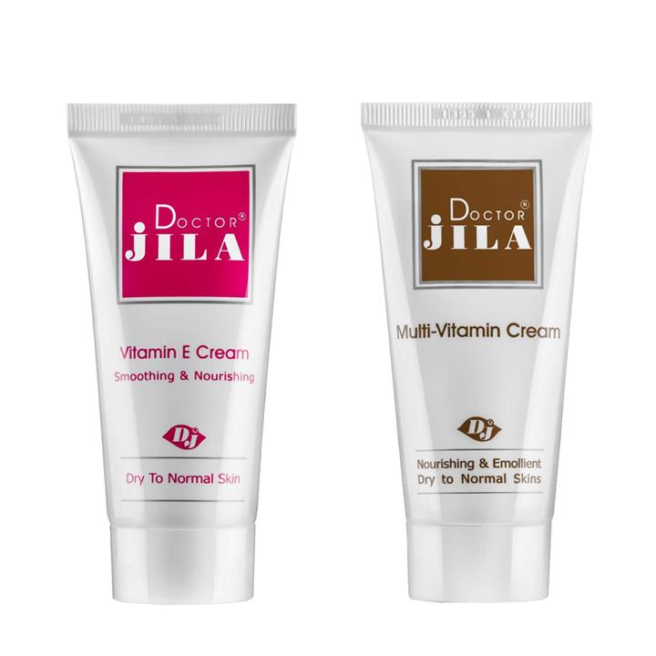 کرم مرطوب کننده دکتر ژیلا مدل مولتی ویتامین و ویتامین E  حجم 50 گرم بسته 2 عددی