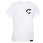 تی شرت آستین کوتاه زنانه 27 مدل الماس کد W37 رنگ سفید