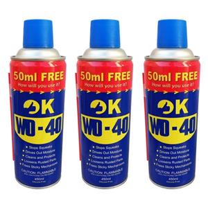 اسپری روان کننده و زنگ بر اوکی مدل WD-40 کد SUB حجم 450 میلی لیتر بسته 3 عددی