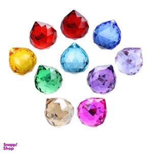 کریستال لوستر مدل گوی رنگی مجموعه 10 عددی