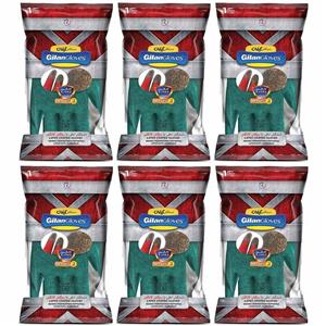 دستکش ایمنی دستکش گیلان مدل Latex.L.s2 مجموعه 6 عددی