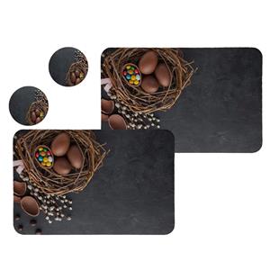 زیربشقابی طرح شکلات کد 8131 مجموعه 2 عددی همراه زیرلیوانی