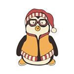 استیکر لپ تاپ طرح پنگوئن جویی کد 1051