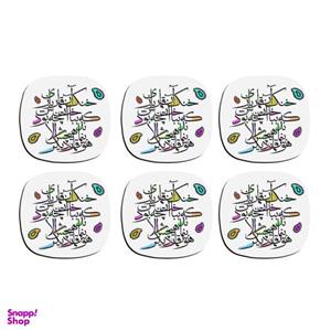 زیر لیوانی ترمه طراحان ایده مدل قمارباز کد trm203 بسته شش عددی