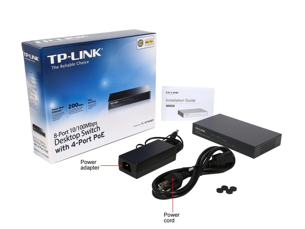 TP-LINK TL-SF1008D 8-Port 10/100Mbps Desktop Switch