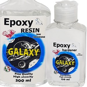رزین اپوکسی شفاف گلکسی مدل CR806 حجم 400 میلی لیتر به همراه هاردنر